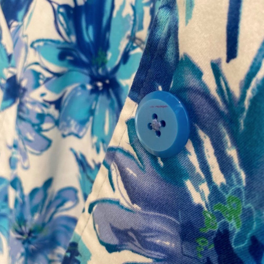 Blue Flowered Spring Short Coat - Picture 4 of 4